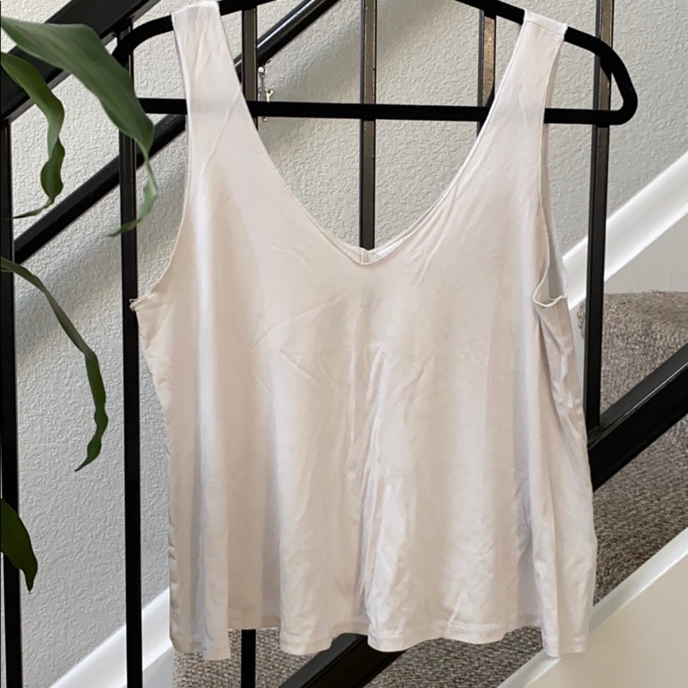 White Flowy Tank